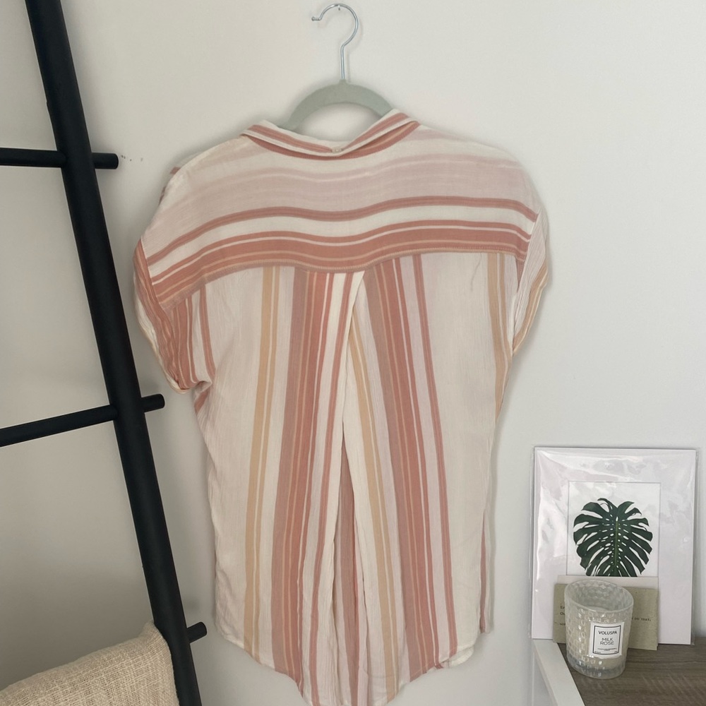 Neutral Stripe Button Down - image 3